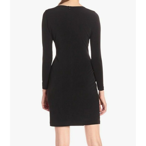 Calvin Klein Womens Long Sleeve Beaded Cocktail Dress Color: Black Sz 8 - Picture 2 of 6